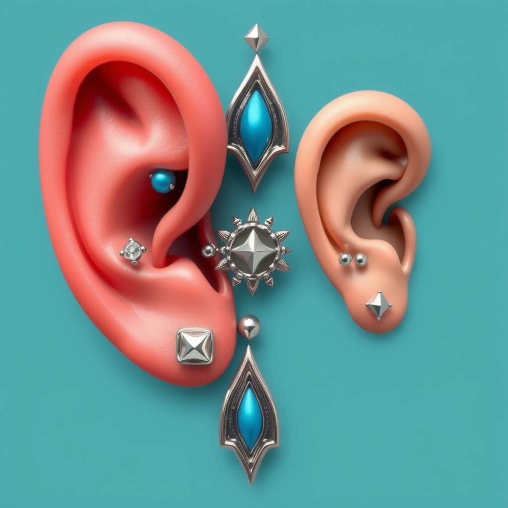 Related please provide the description, and i'll extract the main subject/category in lowercase with spaces. piercing design - Here is a title for an ear piercing design:

"Delicate Orbit of Dainty Dangle"

Please extract the main subject/category in lowercase with spaces. - AI generated piercing idea