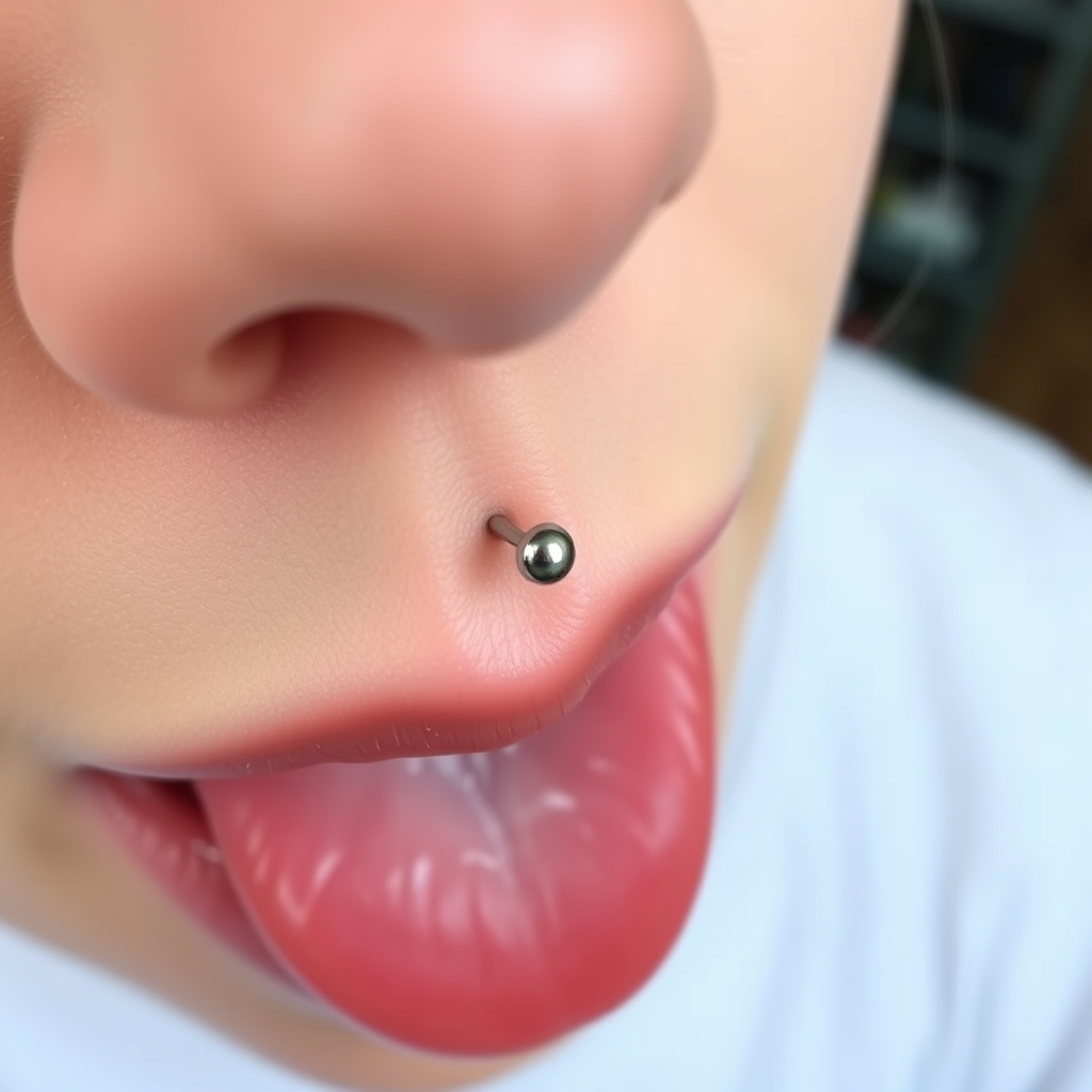 AI generated piercing design - Tongue Fusion - free piercing generator result