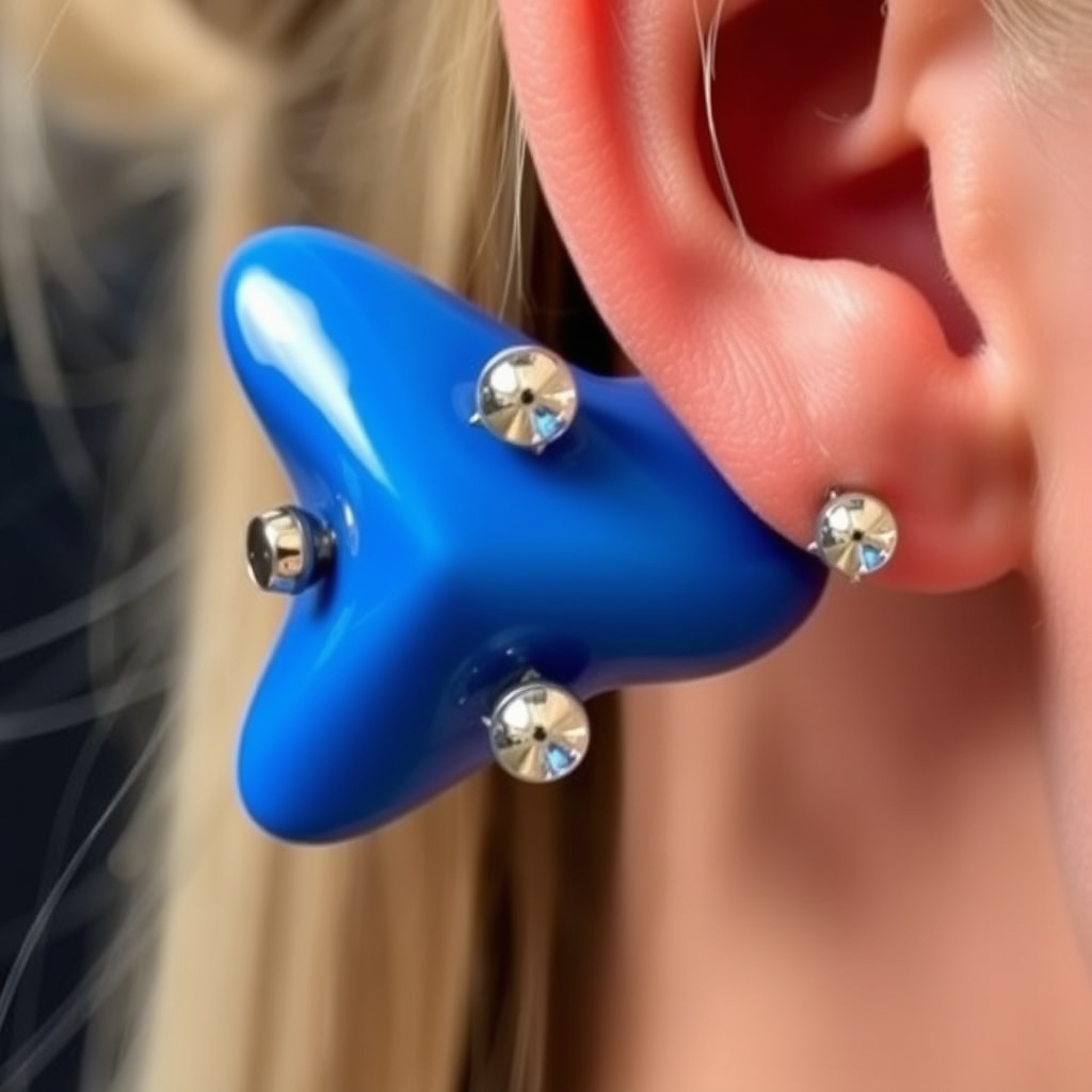 AI piercing generator result - Here is a brief title for an earring style:

Golden Huggie Hoop Earrings - ear style please provide the description, and i'll extract the main subject/category in lowercase with spaces. piercing