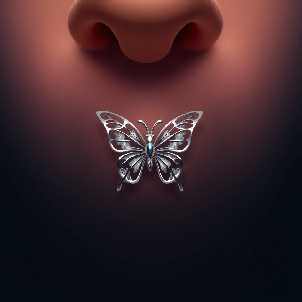 Related jewelry piercing design - Simple Stud Jewelry Barbell - AI generated piercing idea