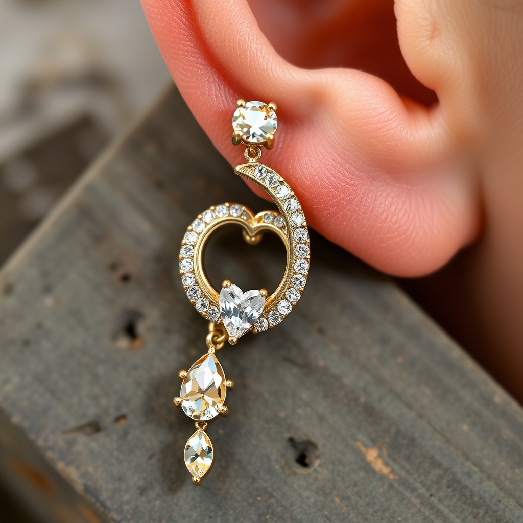 Related jewelry piercing design - Sleek Minimalist Barbell Earring - AI generated piercing idea