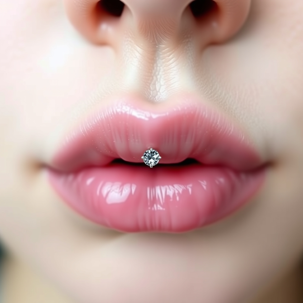 Virtual lip piercing try-on - Lip Fusion Dot Jewelry - online piercing simulator