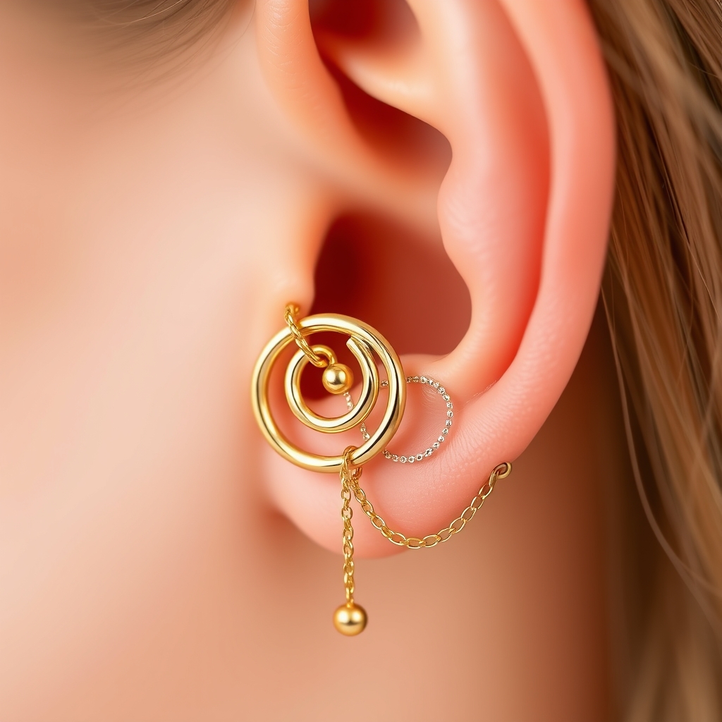Related body jewelry piercing design - Simple Floral Wristlet - AI generated piercing idea