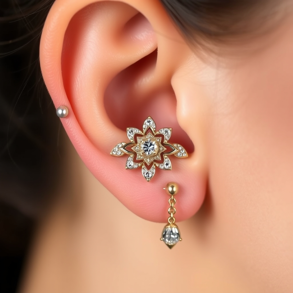 AI generated fashion design - Minimalist Ear Cuff Design - free piercing generator result