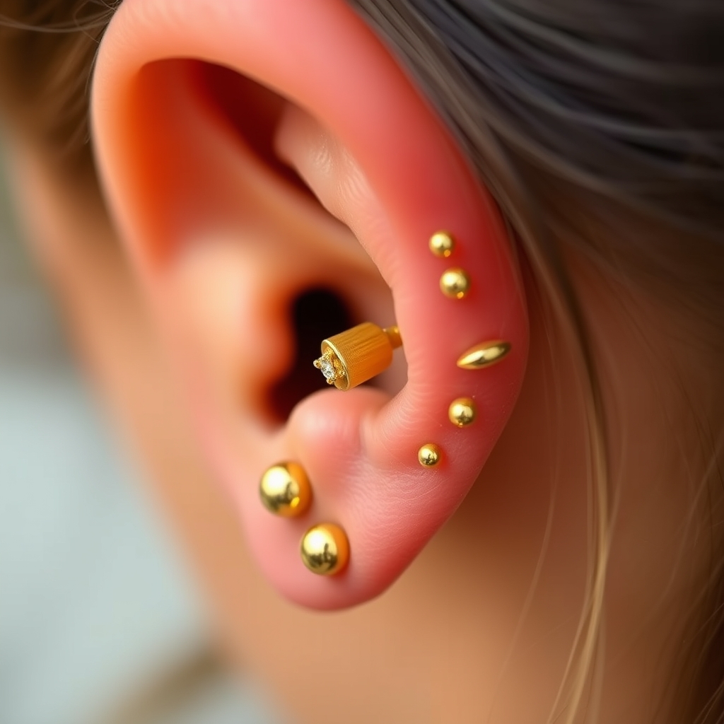 Related body modification piercing design - Celestial Starlight Ear Cuff - AI generated piercing idea