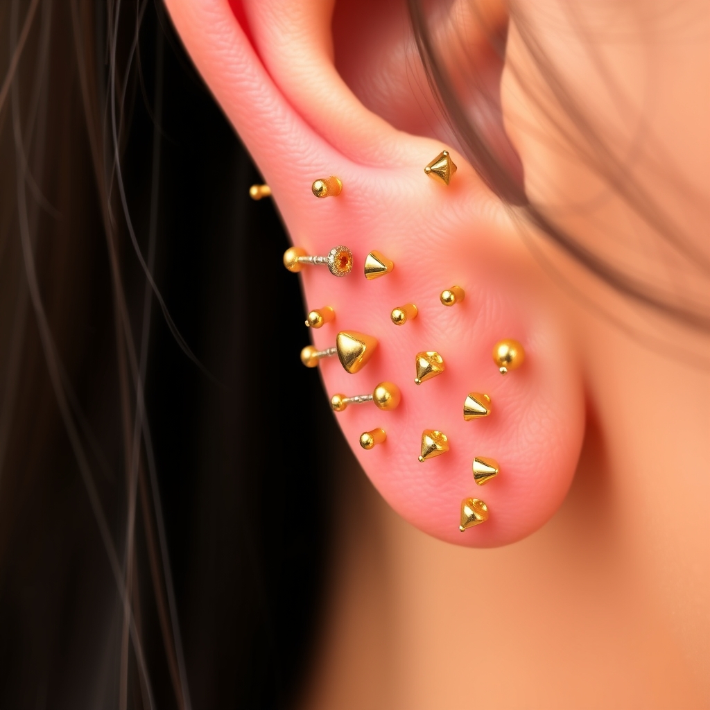 AI generated piercings design - Tiny Tribal Tribal Heart - free piercing generator result