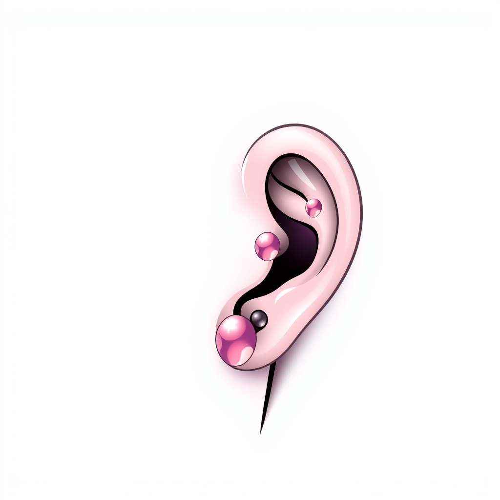 Related piercing piercing design - Tiny Tribal Heartbeat Line - AI generated piercing idea