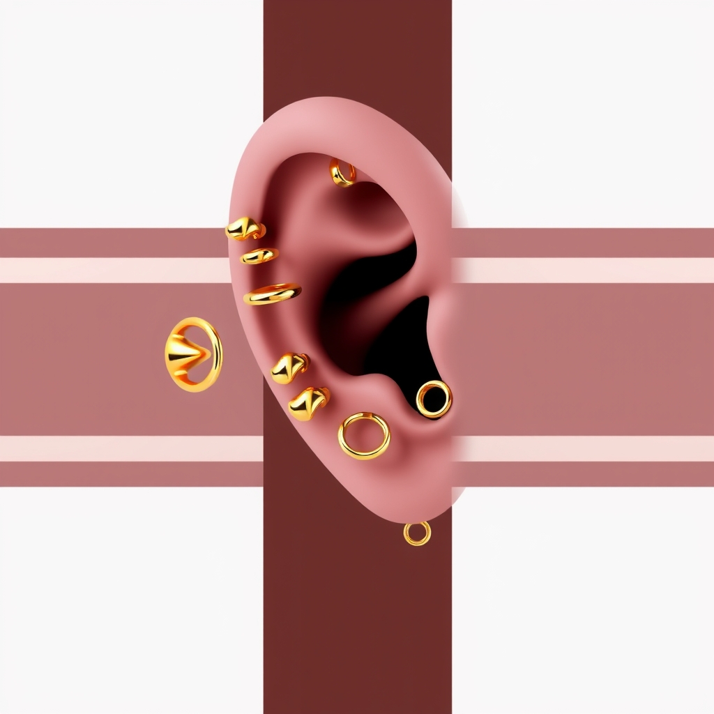AI generated ear piercing design - Simple Spiral Ear Cuff - free piercing generator result