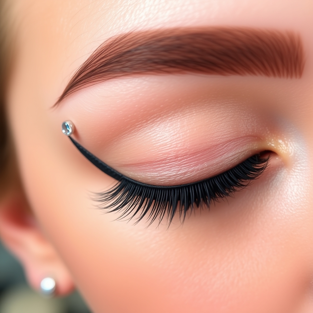 AI generated eyebrow design - Double Helix Brow Accent - free piercing generator result