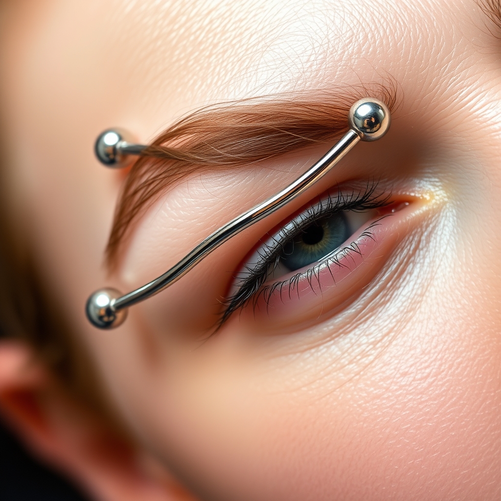 Related body jewelry piercing design - Elegant Archwise Body Jewelry Piercing - AI generated piercing idea