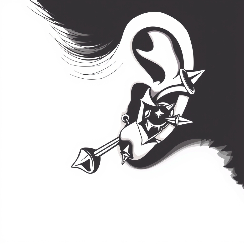 AI generated piercing design - Simple Dainty Ear Cuff Design - free piercing generator result