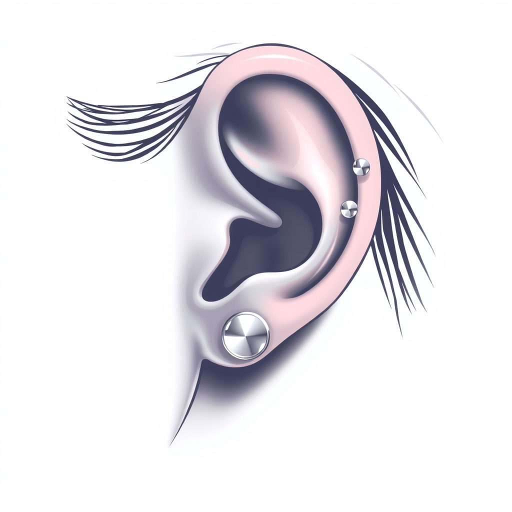Related ear jewelry piercing design - Tiny Diamond Dangle Ear Stud - AI generated piercing idea