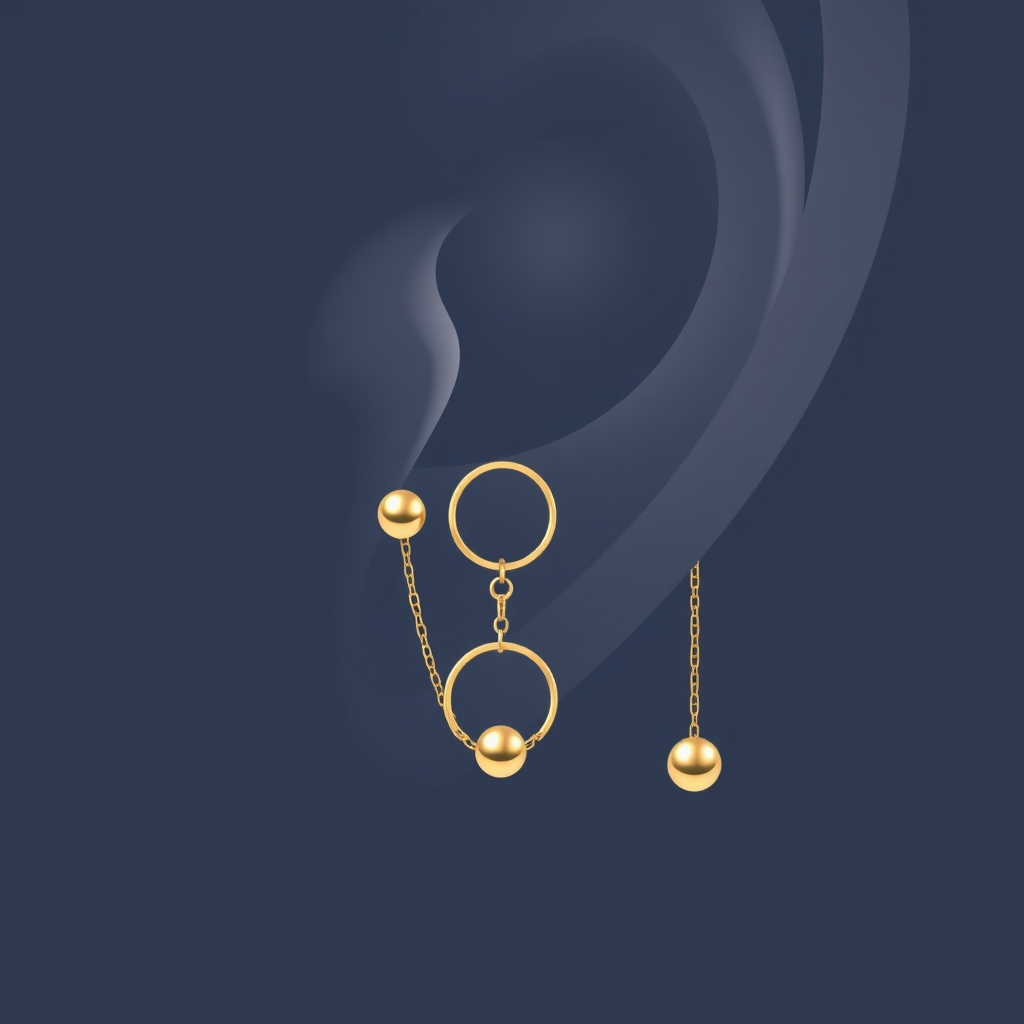 Related body jewelry piercing design - Minimalist Floral Delicate Ear Cuff - AI generated piercing idea