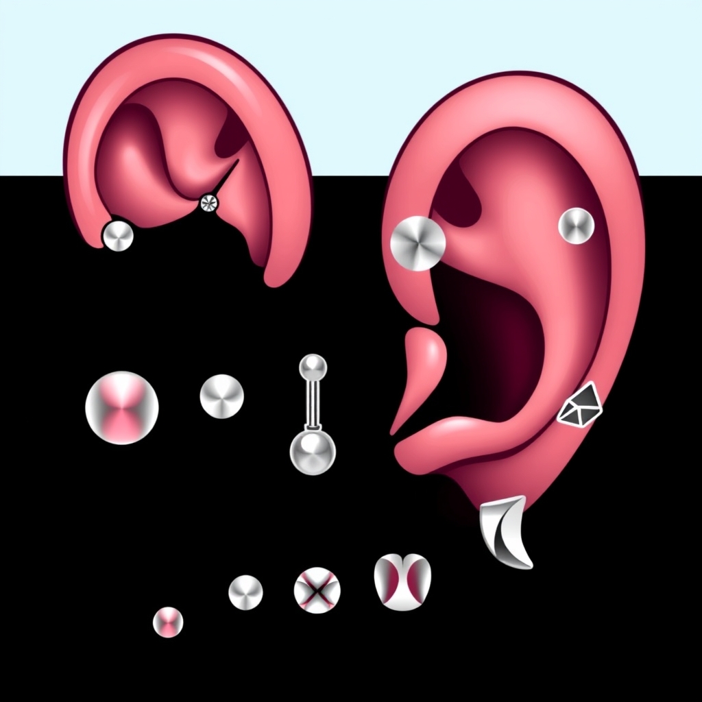 Related ear piercings piercing design - Tiny Starlight Ear Cuff Piercing - AI generated piercing idea
