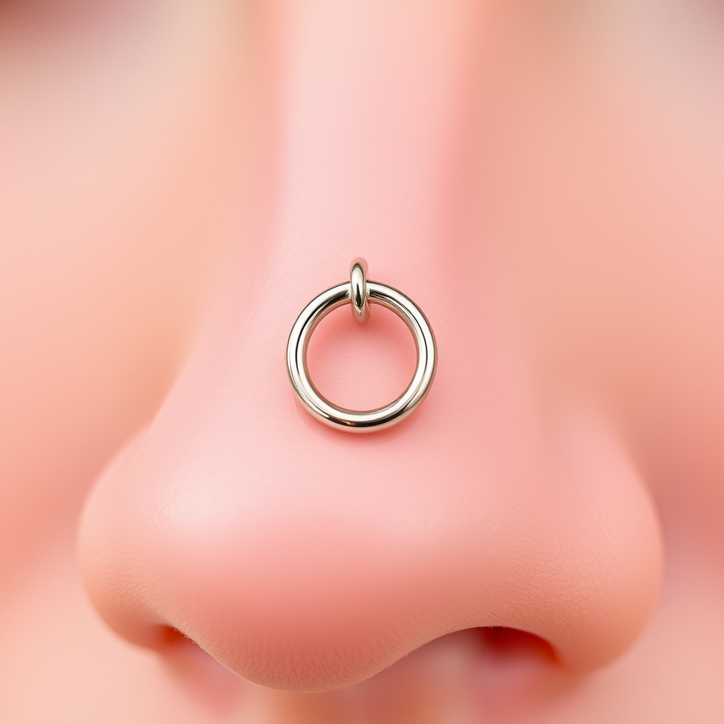 Related body jewelry piercing design - Simple Spiral Nose Stud - AI generated piercing idea