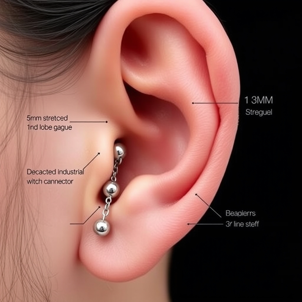 Related body jewelry piercing design - Elegant Feathered Flight - AI generated piercing idea