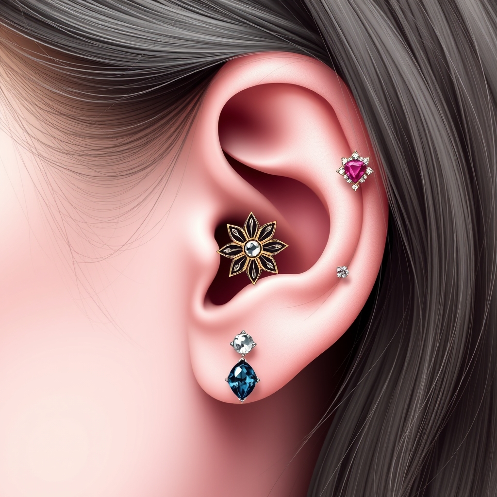 AI generated fashion design - Tiny Tribal Starlight Design - free piercing generator result