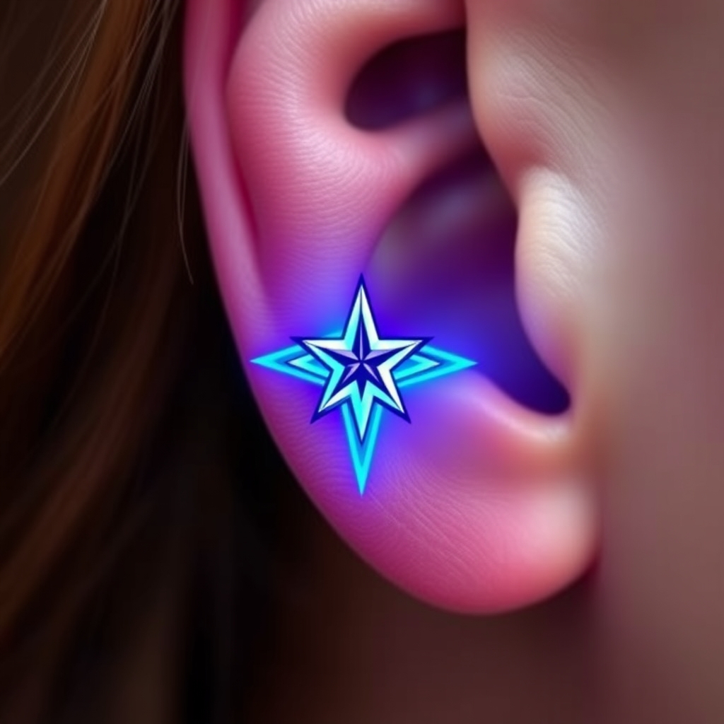 AI generated astronomy design - Stellar Orbit Ear Piercing - free piercing generator result