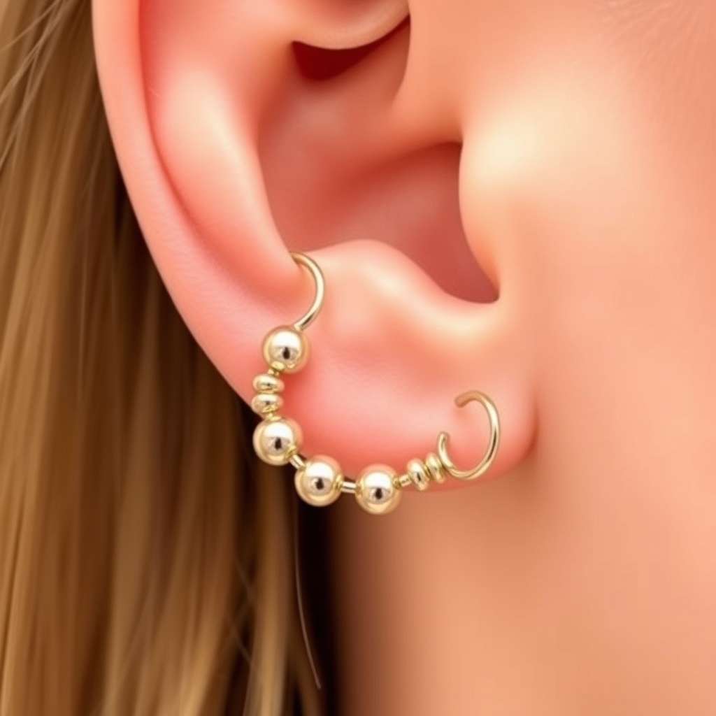 Related body jewelry piercing design - Tiny Trailing Blooms - AI generated piercing idea