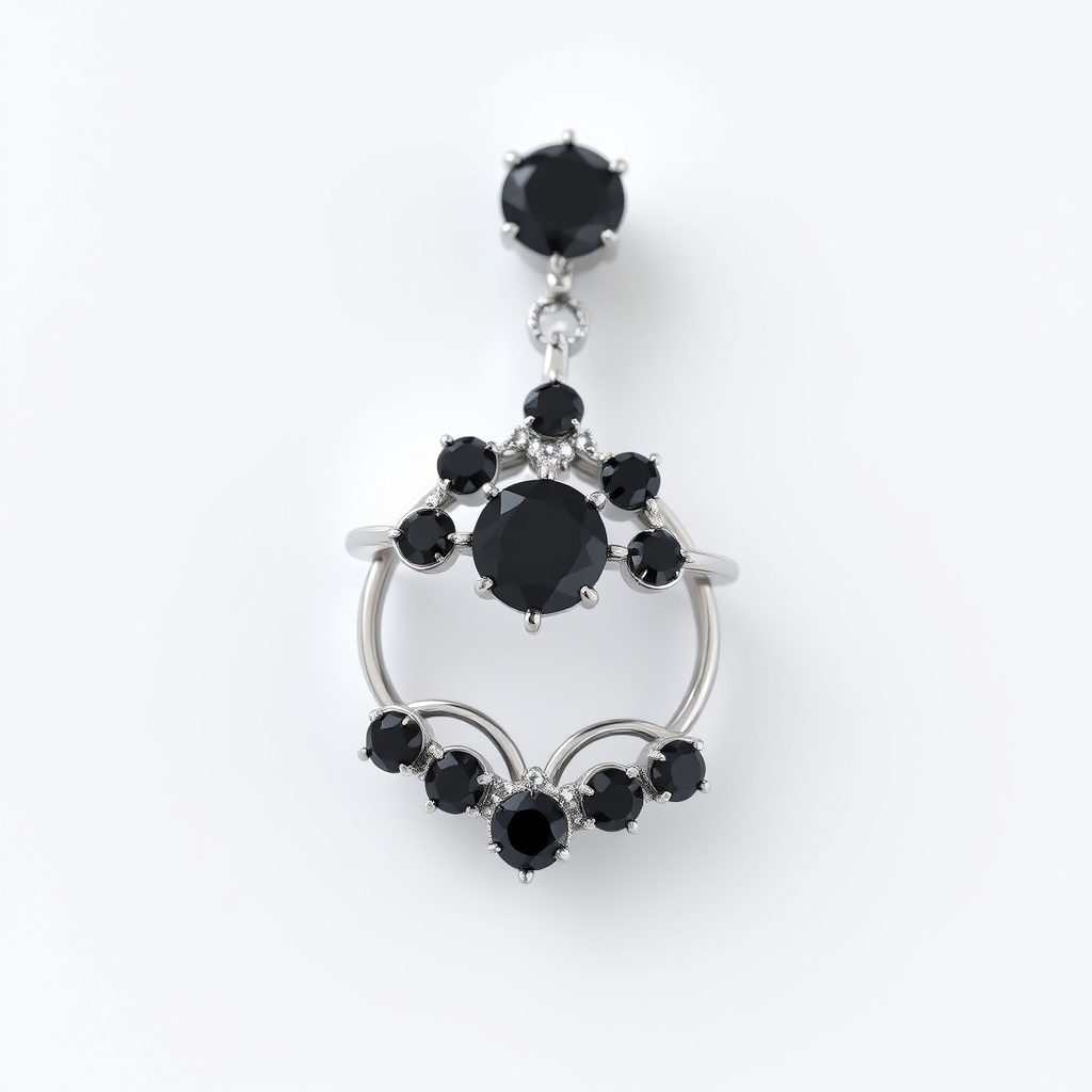 AI piercing generator result - Delicate Floral Navel Accent - navel style jewelry piercing
