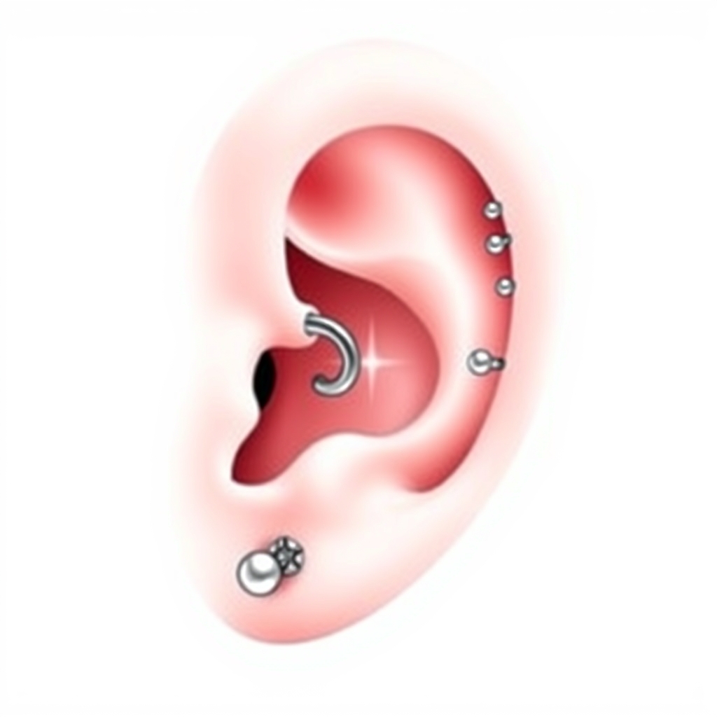 Related body jewelry piercing design - Simple Spiral Solstice Ear Cuff - AI generated piercing idea