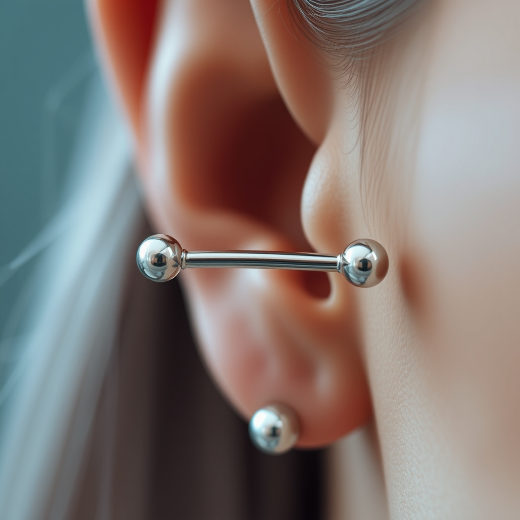 Related body jewelry piercing design - Elegant Arch Piercing Design - AI generated piercing idea