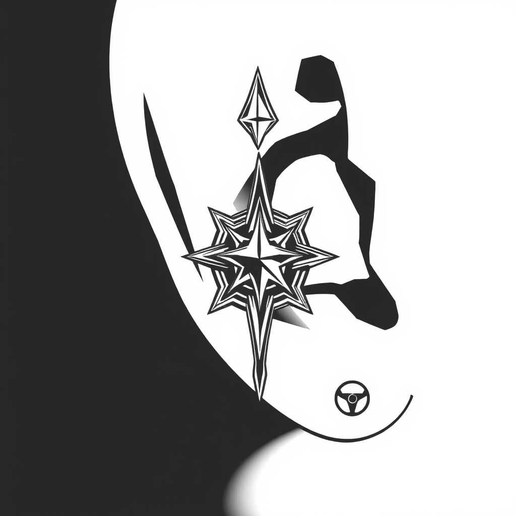 Related industrial piercing piercing design - Industrial Chain Anchor - AI generated piercing idea