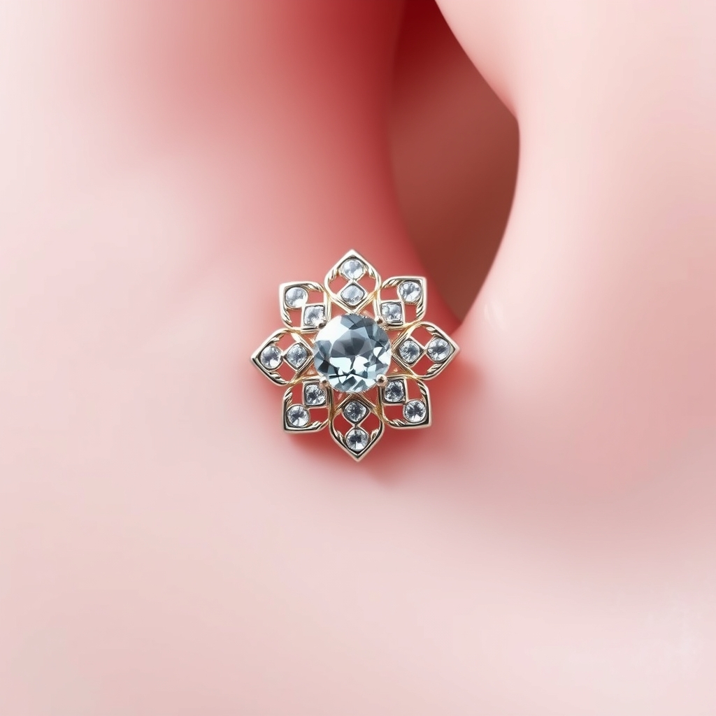 Related jewelry piercing design - Coiled Serenity - AI generated piercing idea