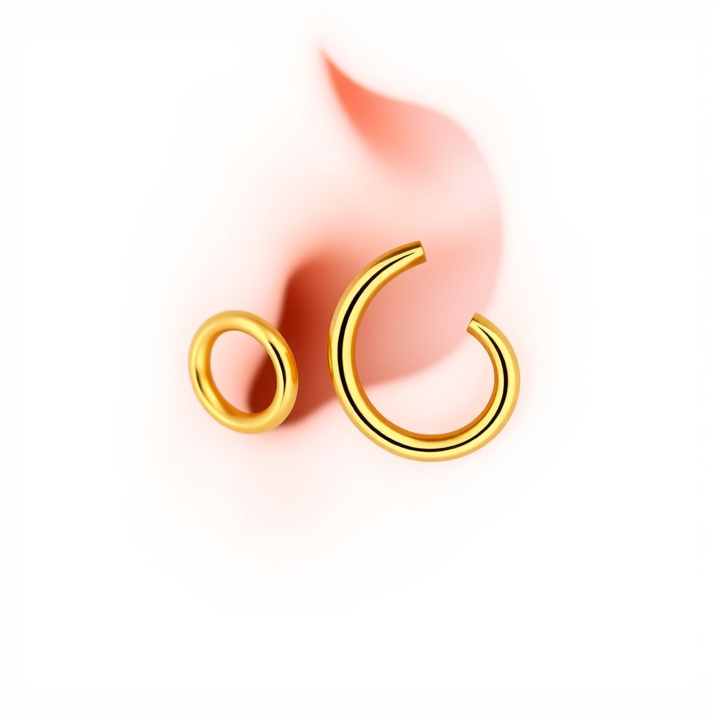 Related jewelry piercing design - Elegant Spiral Orbital Piercing - AI generated piercing idea