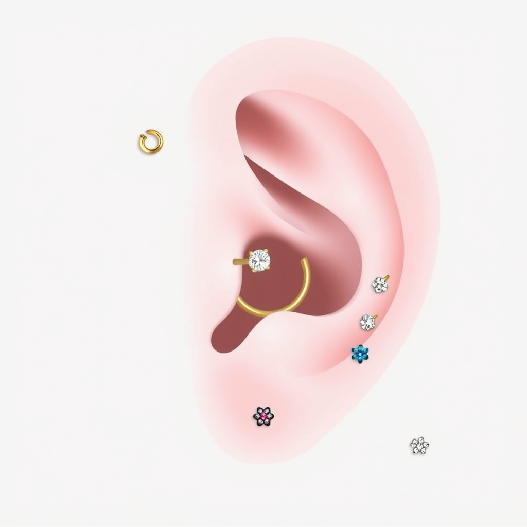 Related ear piercings piercing design - Simple Spiral Ear Cuff - AI generated piercing idea