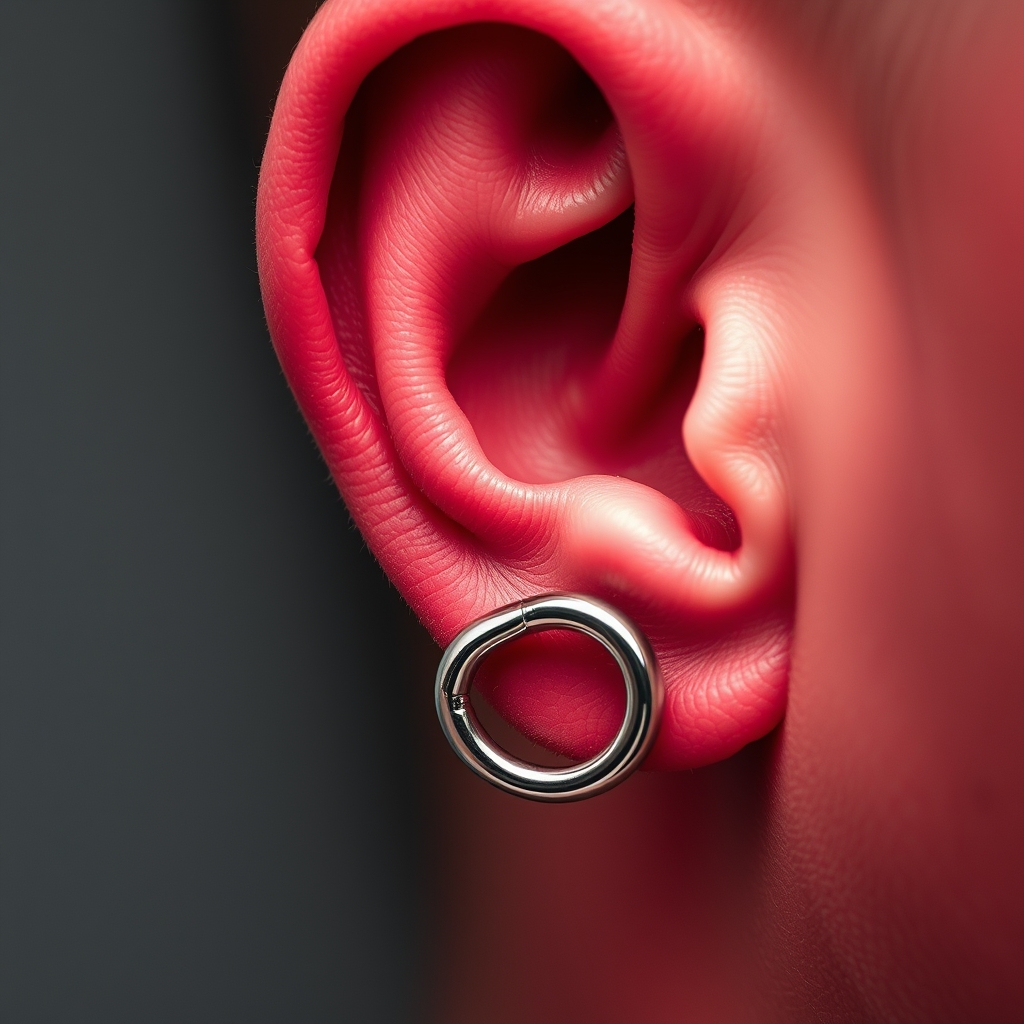 Related body jewelry piercing design - Delicate Floral Woven Ear Cuff - AI generated piercing idea