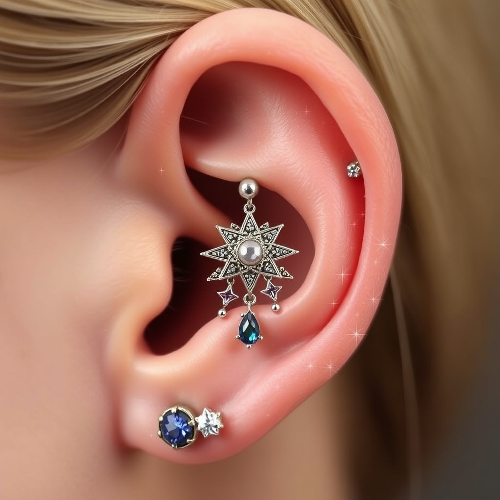Related jewelry piercing design - Simple Lobe Piercing - AI generated piercing idea