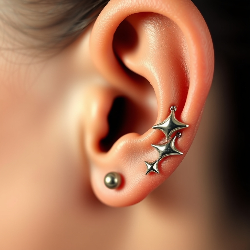Virtual ear piercing try-on - Kingdom of the Crown - online piercing simulator