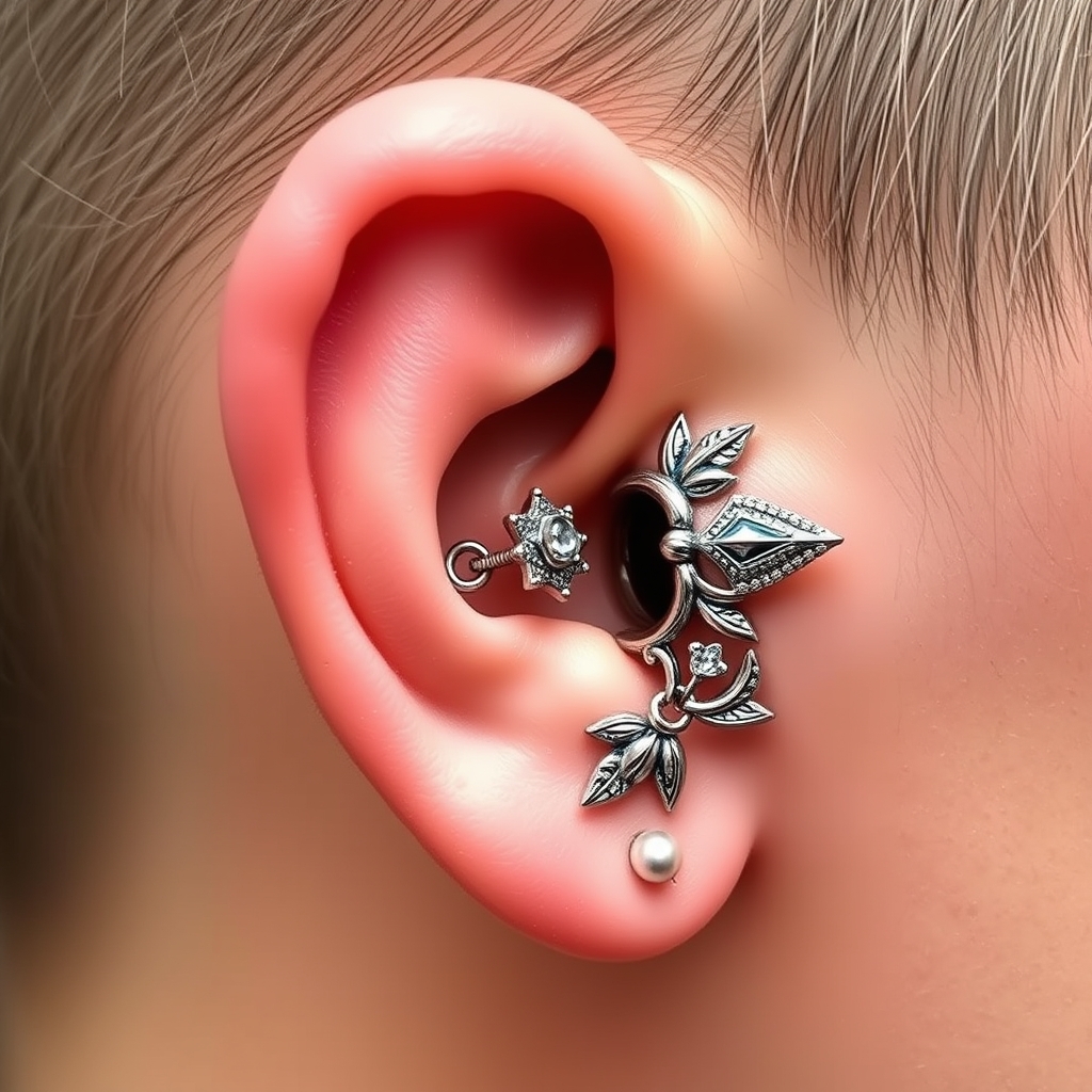 Related travel piercing design - Wanderlust Trailblazer - AI generated piercing idea