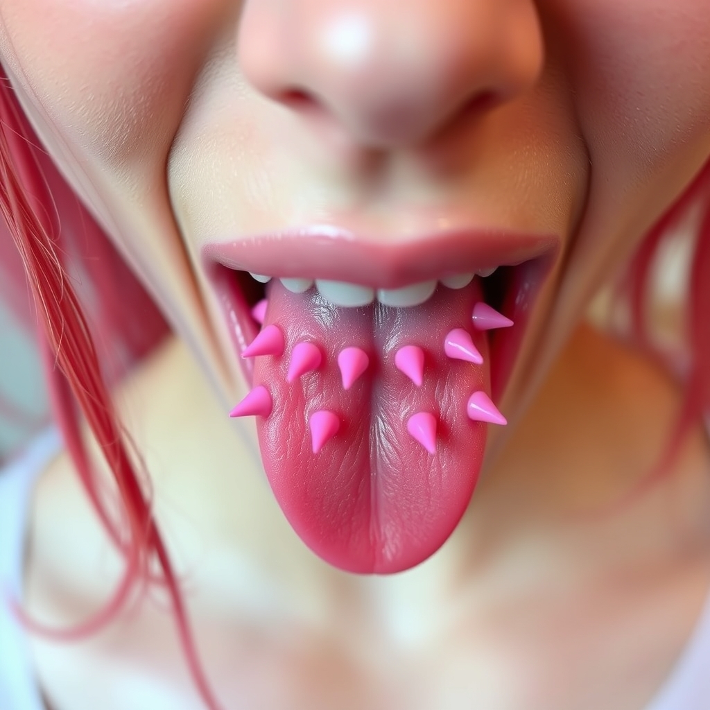 Related body modification piercing design - Tongue Web Fusion - AI generated piercing idea