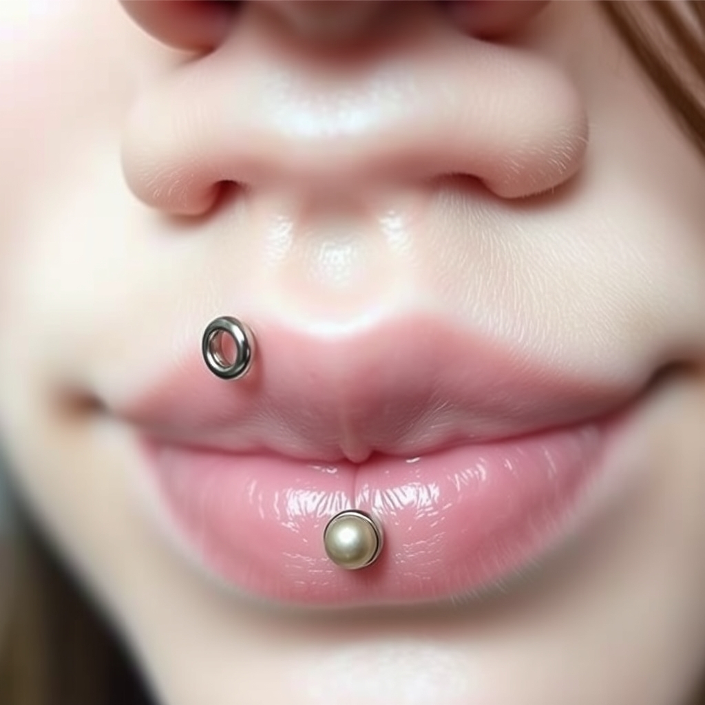 Related body modification piercing design - Fleur de Lis Nostril Piercing - AI generated piercing idea