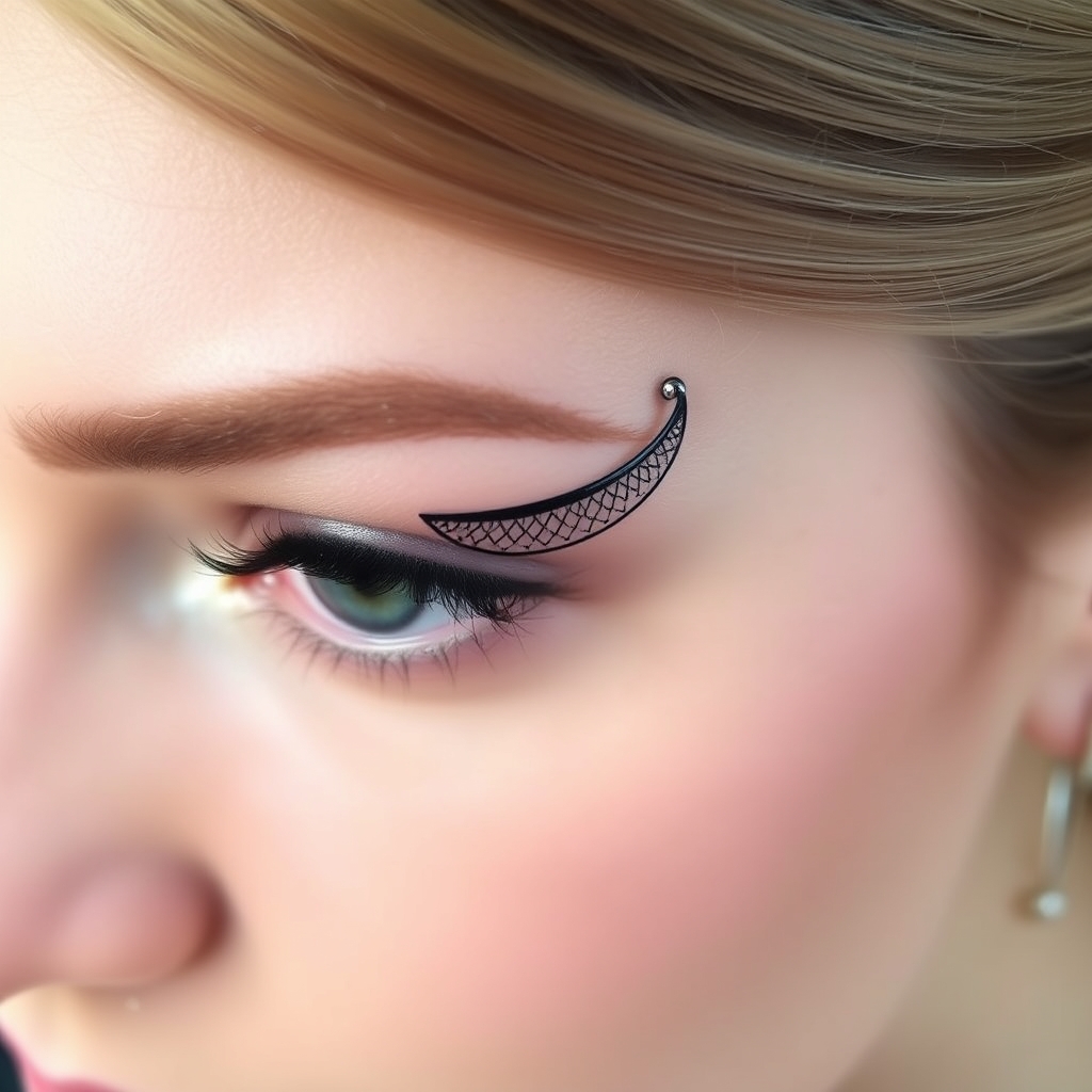 AI generated fashion design - Elegant Arching Brow Accent - free piercing generator result