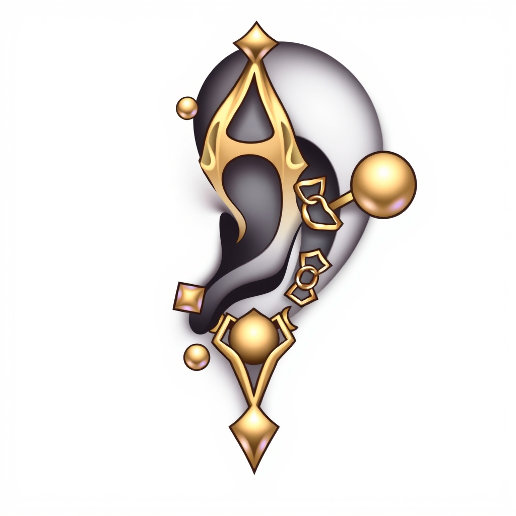 Related body jewelry piercing design - Minimalist Dainty Ear Cuff Design - AI generated piercing idea