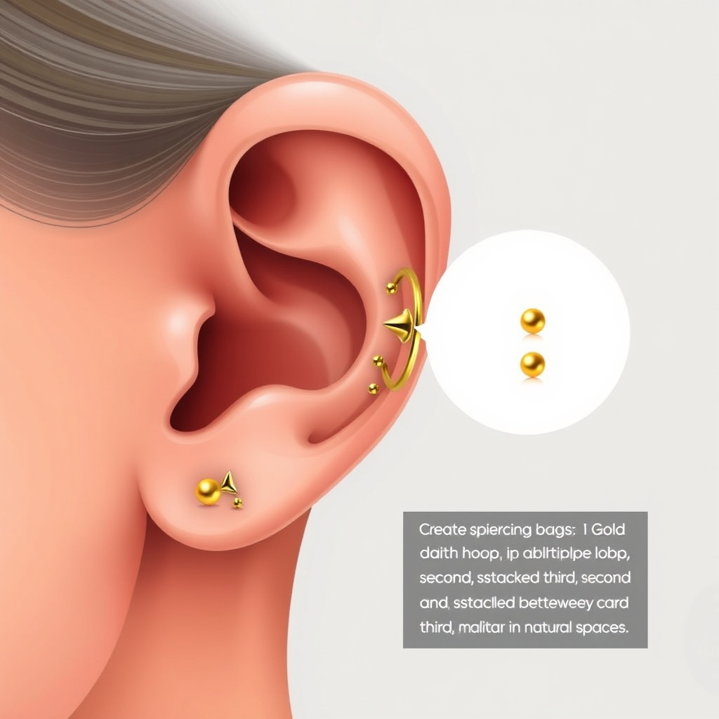 Related ear piercings piercing design - Tiny Starlight Earlobe Piercing - AI generated piercing idea
