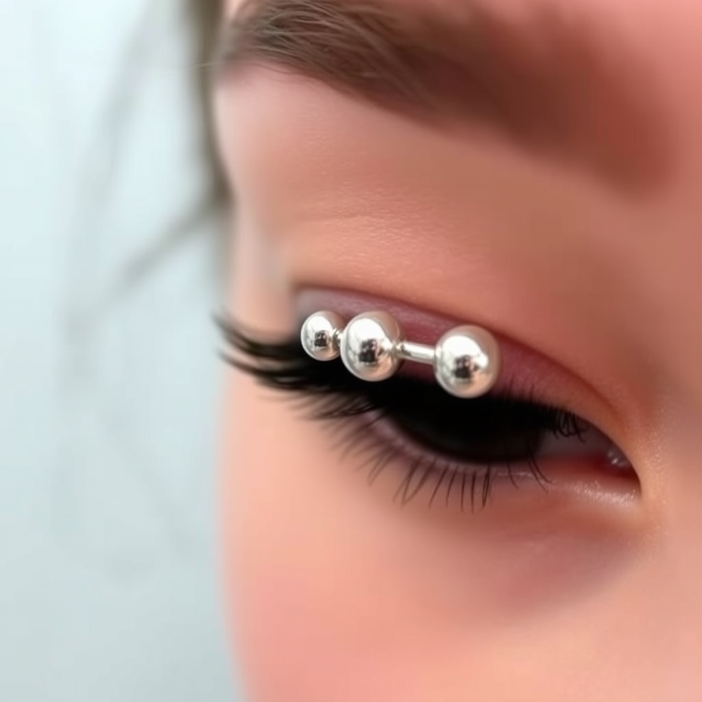 Related jewelry piercing design - Eyebrow Arch Frame - AI generated piercing idea