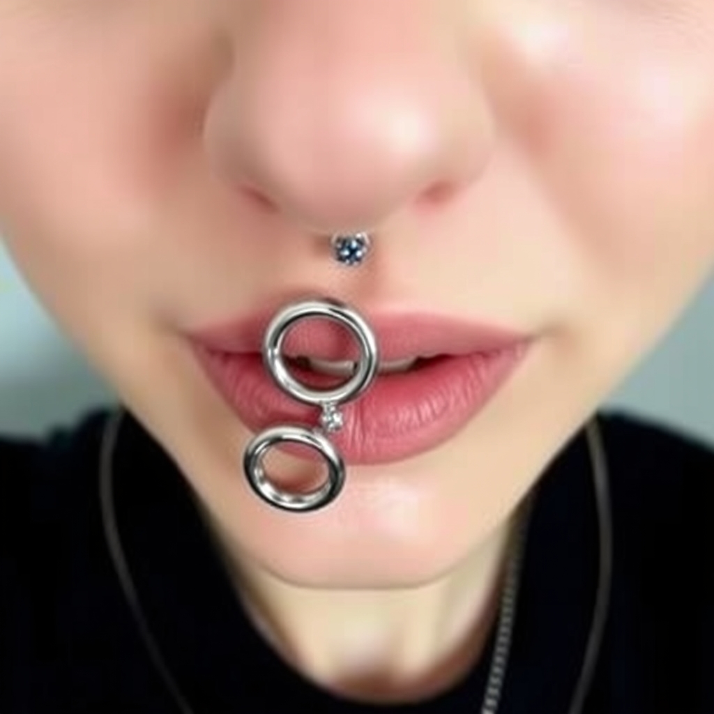 Related body jewelry piercing design - Minimalist Floral Tip Piercing - AI generated piercing idea