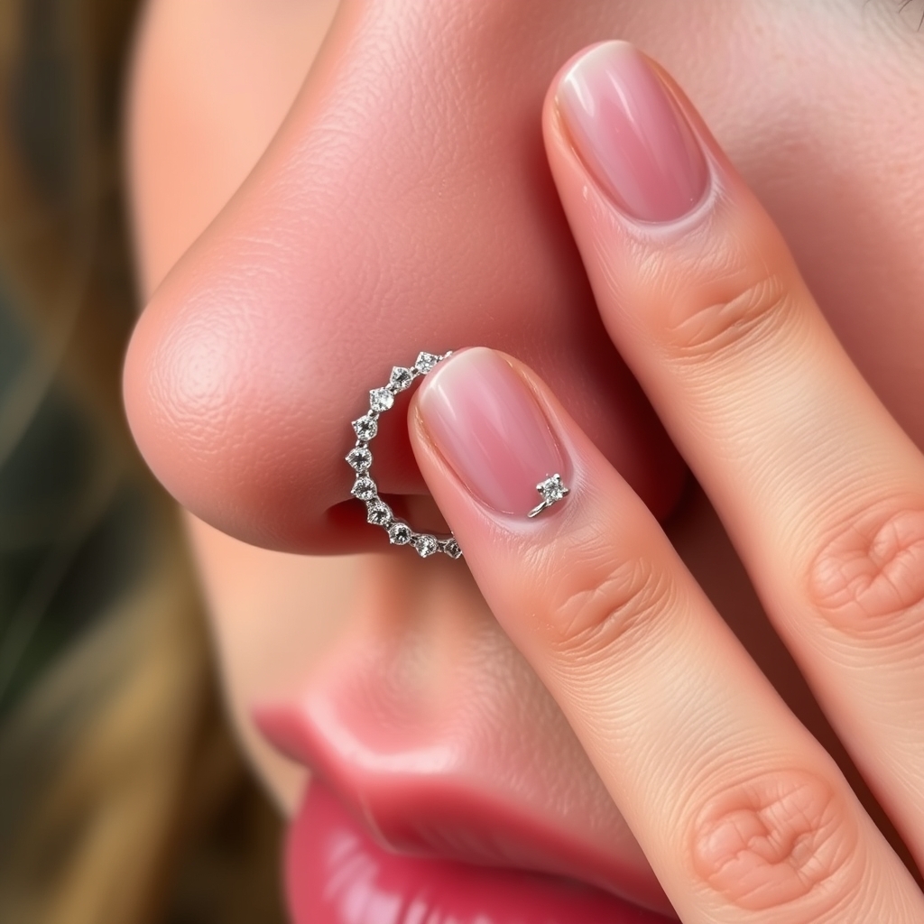 Related body jewelry piercing design - Spiral Vine Body Jewelry Design - AI generated piercing idea