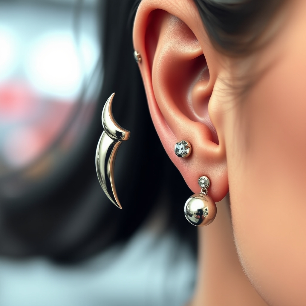 AI generated chess design - King's Crown Earring - free piercing generator result