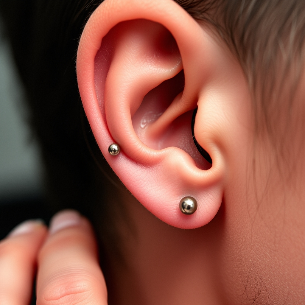 Virtual ear piercing try-on - Ti Fusion Ear Cuff - online piercing simulator