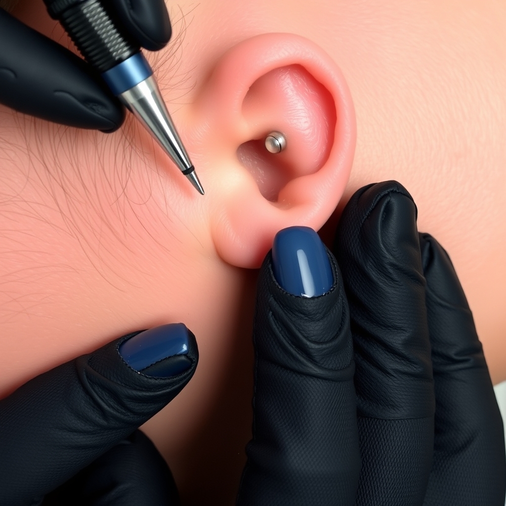AI generated piercings design - Minimalist Dot Pattern - free piercing generator result