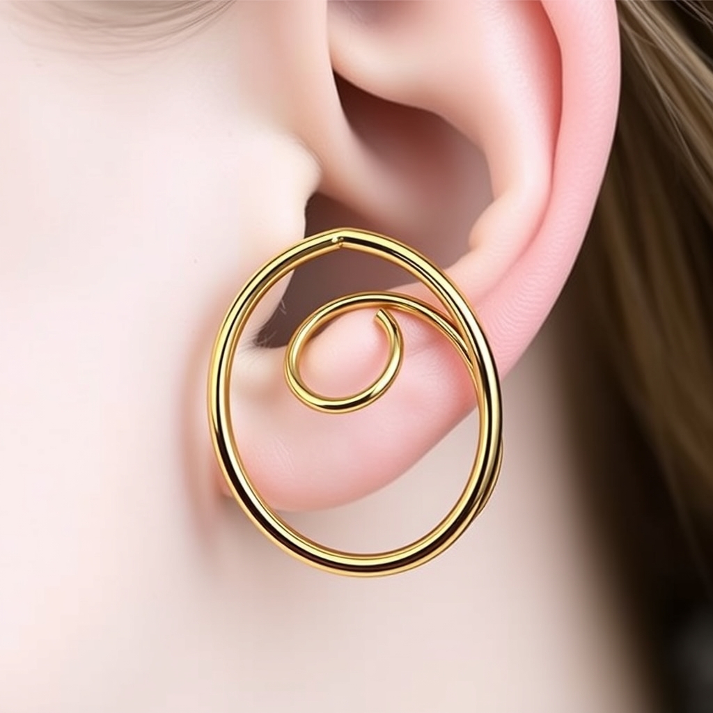 AI generated piercing design - Tiny Tribal Tribal Ear Cuff - free piercing generator result