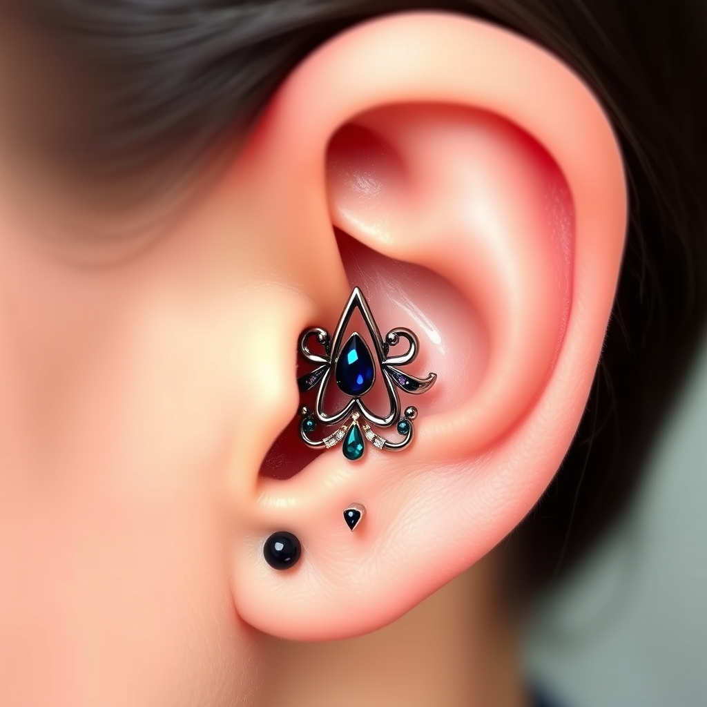 AI generated furniture design - Earlobe Accent - free piercing generator result