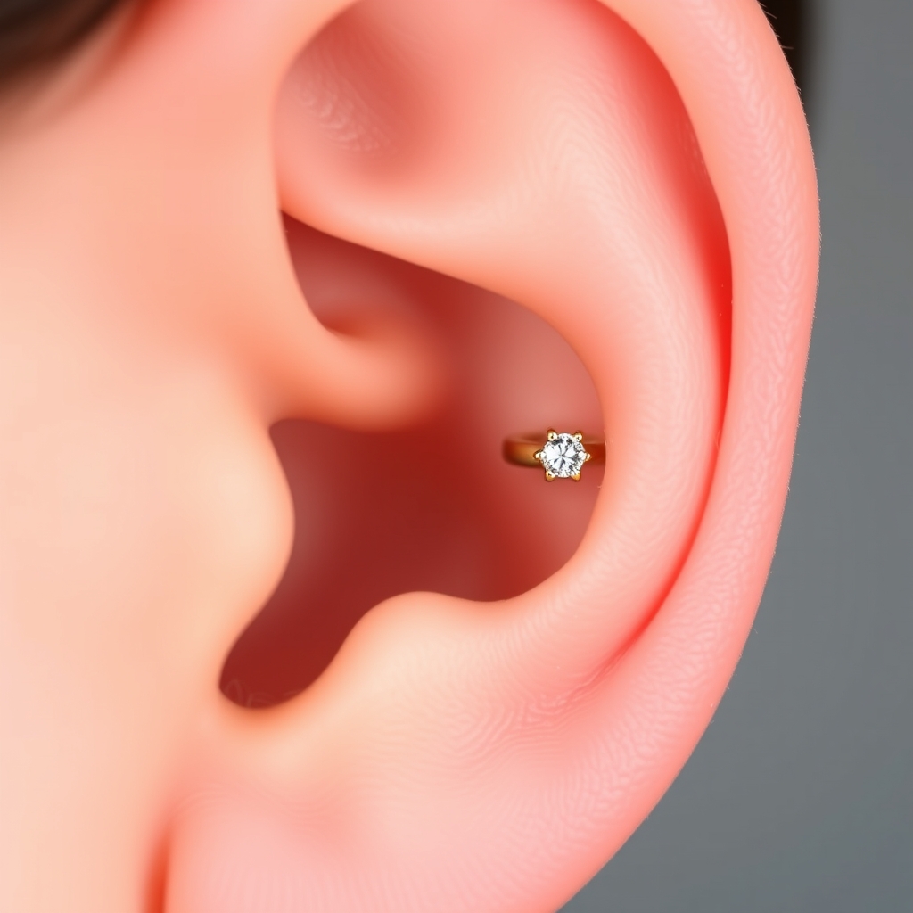 Related jewelry piercing design - Minimalist Ear Cuff Accent - AI generated piercing idea