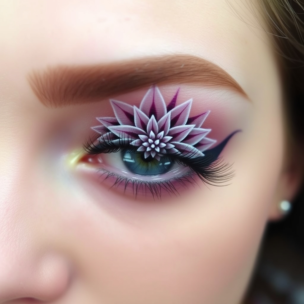 AI generated flower design - Dainty Blooming Brow Accent - free piercing generator result