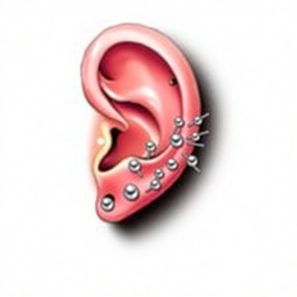 Related ear piercings piercing design - Delicate Leaf Ear Cuff Design - AI generated piercing idea